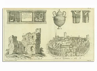 Антикварная литография "Арль, Прованс, Франция". Дополнительное изображение