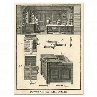"Обработка металла" - антикварная редкая гравюра. Дополнительное изображение