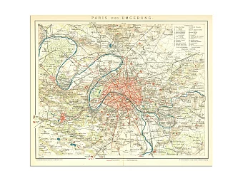 Подлинная карта Парижа и его окрестностей. Дополнительное изображение
