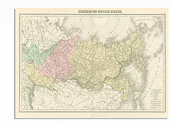 Карта Сибири и Азиатской части России (оригинал). Дополнительное изображение