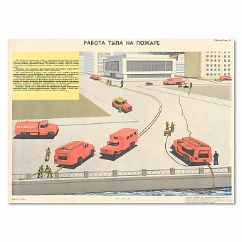 Светский плакат "Работа тыла на пожаре". Дополнительное изображение