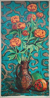 Оригинальная линогравюра "Южный натюрморт". Дополнительное изображение