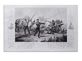 Антикварная гравюра "Крымская война: Генерал Виндхэм в Редане". Дополнительное изображение