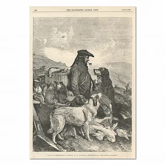 Антикварная гравюра "Шотландский егерь" - London News - 1855. Дополнительное изображение
