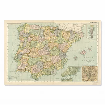 Антикварная карта Испании и Португалии. Дополнительное изображение