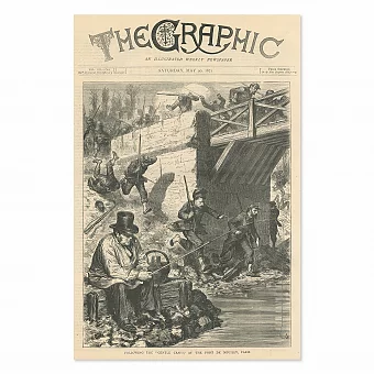 Антикварная обложка "The Graphic" - 1871 - гравюра "Рыбак". Дополнительное изображение