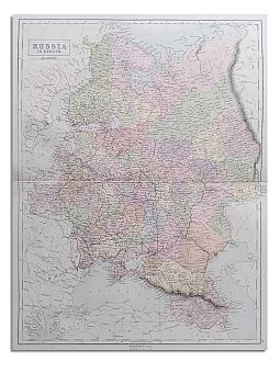 Оригинал географической карты Европейской России. Дополнительное изображение