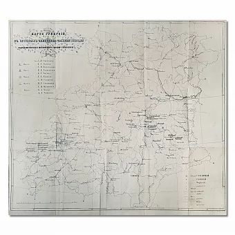 Карта губерний с частными заводами подведомственными Московскому горному правлению. Дополнительное изображение