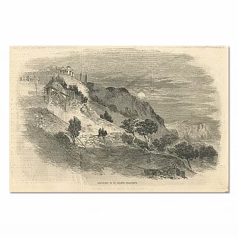 "Монастырь Святого Георгия. Крым" - старинная гравюра - London News. Дополнительное изображение