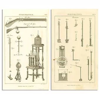 Антикварные гравюры "Пневматика". Дополнительное изображение