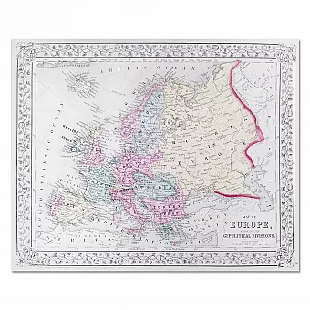 Антикварная политическая карта Европы. Дополнительное изображение