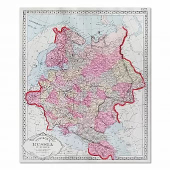 Подлинная географическая карта Европейской части России. Дополнительное изображение