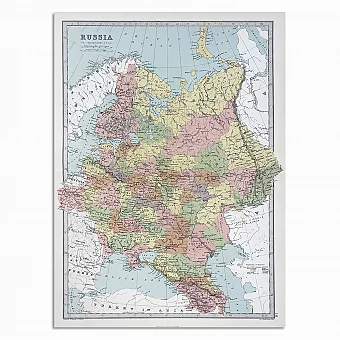 Карта Европейской части России - антикварный оригинал. Дополнительное изображение