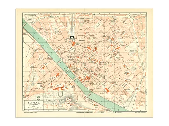 Старинный план Флоренции. Дополнительное изображение