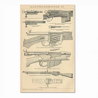 Антикварная гравюра "Винтовки". Дополнительное изображение