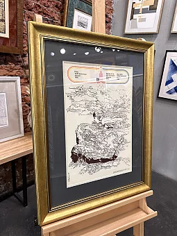 Олимпийский плакат "Плавание", Олимпиада 80 - уникальный подарок. Дополнительное изображение