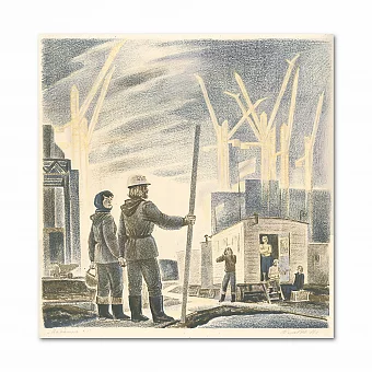 "Снимок" - оригинальная цветная литография СССР. Дополнительное изображение