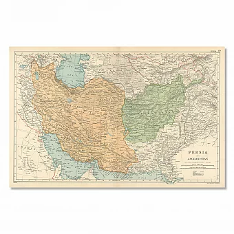 Антикварная карта "Персия и Афганистан" - эксклюзивный подарок. Дополнительное изображение