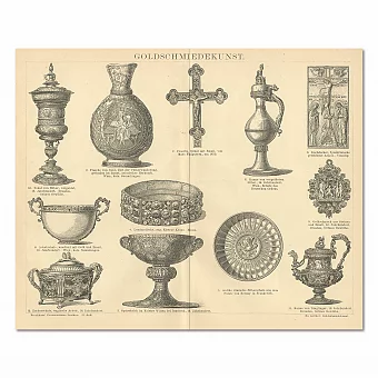Старинная гравюра "Ювелирное искусство". Дополнительное изображение