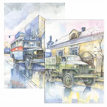 Авторская акварель по мотивам фильма "Место встречи изменить нельзя". Дополнительное изображение