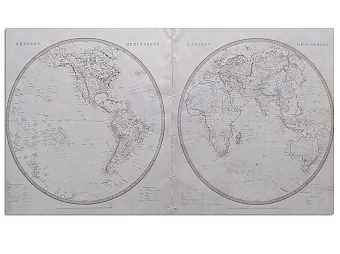 Старинные карты Восточного и Западного полушарий. Дополнительное изображение