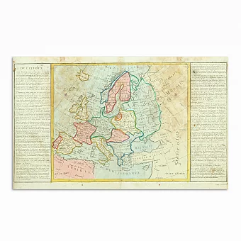 Антикварная Карта Европы, Франция, 1787 г.. Дополнительное изображение
