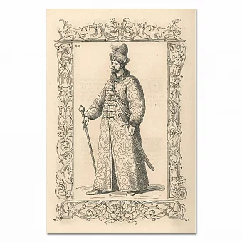 "Великий Князь Московский" - антикварная гравюра. Дополнительное изображение