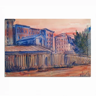 Оригинальный рисунок "Городской пейзаж". Дополнительное изображение