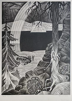 Оригинальная автолитография "На будущей трассе". Дополнительное изображение