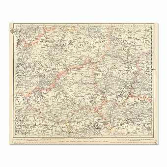 Карта Центральной России - антикварный экземпляр. Дополнительное изображение