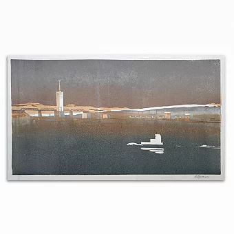 Оригинальная литография "Ночной пейзаж". Дополнительное изображение