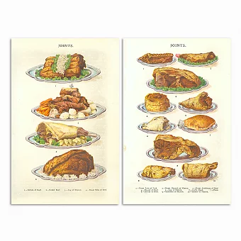 Антикварные хромолитографии "Мясные блюда". Дополнительное изображение