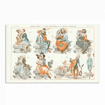 Антикварная страница La Vie Parisienne  - "Любовь". Дополнительное изображение