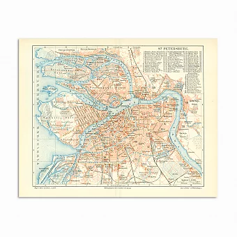 Антикварная карта Санкт-Петербурга. Дополнительное изображение