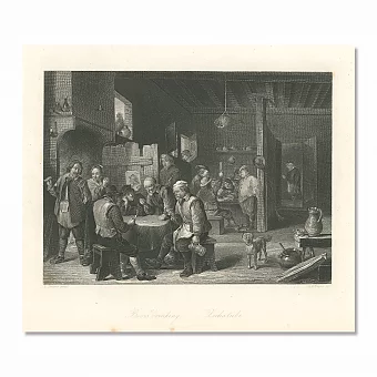 "Питейное заведение" - антикварная гравюра - оригинальный подарок. Дополнительное изображение