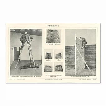 "Криминалистика" - редкая антикварная иллюстрация. Дополнительное изображение