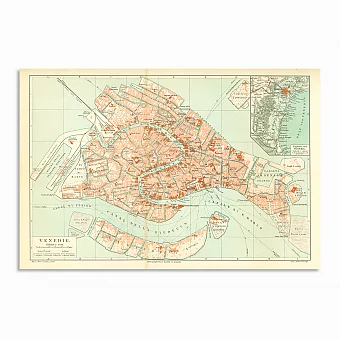 Антикварный план Венеции. Дополнительное изображение