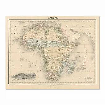 Антикварная Карта Африки. Дополнительное изображение