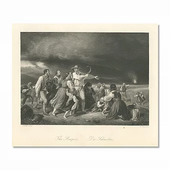 "Жнецы" - антикварная редкая гравюра. Дополнительное изображение