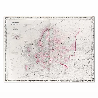 Старинная географическая карта Европы. Дополнительное изображение