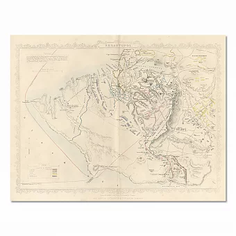 Антикварный План военных расположений в Севастополе. Дополнительное изображение