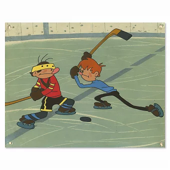 "Шайбу! Шайбу!" -  сувенирная фаза движения - оригинал СССР. Дополнительное изображение