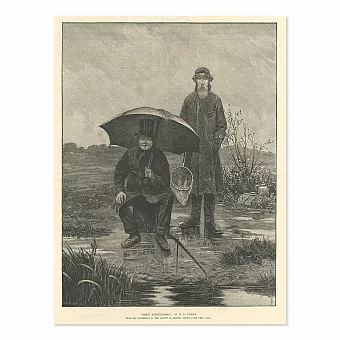 "Большие ожидания" - антикварная редкая гравюра. Дополнительное изображение