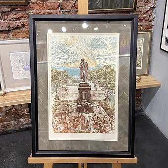 Оригинальный офорт "Пушкинская площадь"