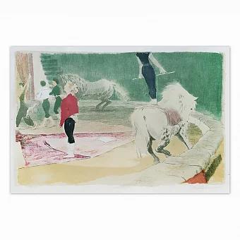 Оригинальная литография "Репетиция в цирке". Дополнительное изображение