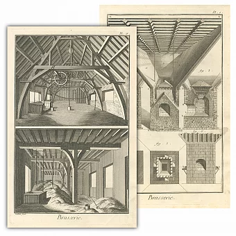 "Пивоварение" - редкие оригинальные гравюры. Дополнительное изображение