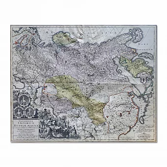 Карта Российской империи - антикварный оригинал - эксклюзивный подарок. Дополнительное изображение