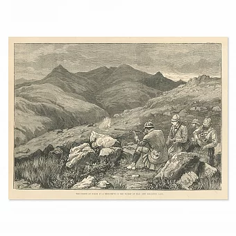 "Охота на оленей" - редкая английская гравюра. Дополнительное изображение