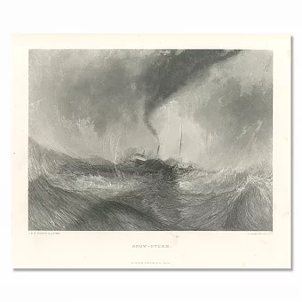 "Снежная буря" -антикварная гравюра. Дополнительное изображение