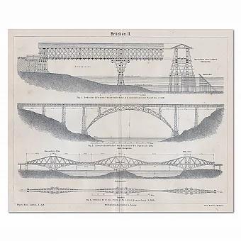 "Мосты" - старинная немецкая гравюра. Дополнительное изображение
